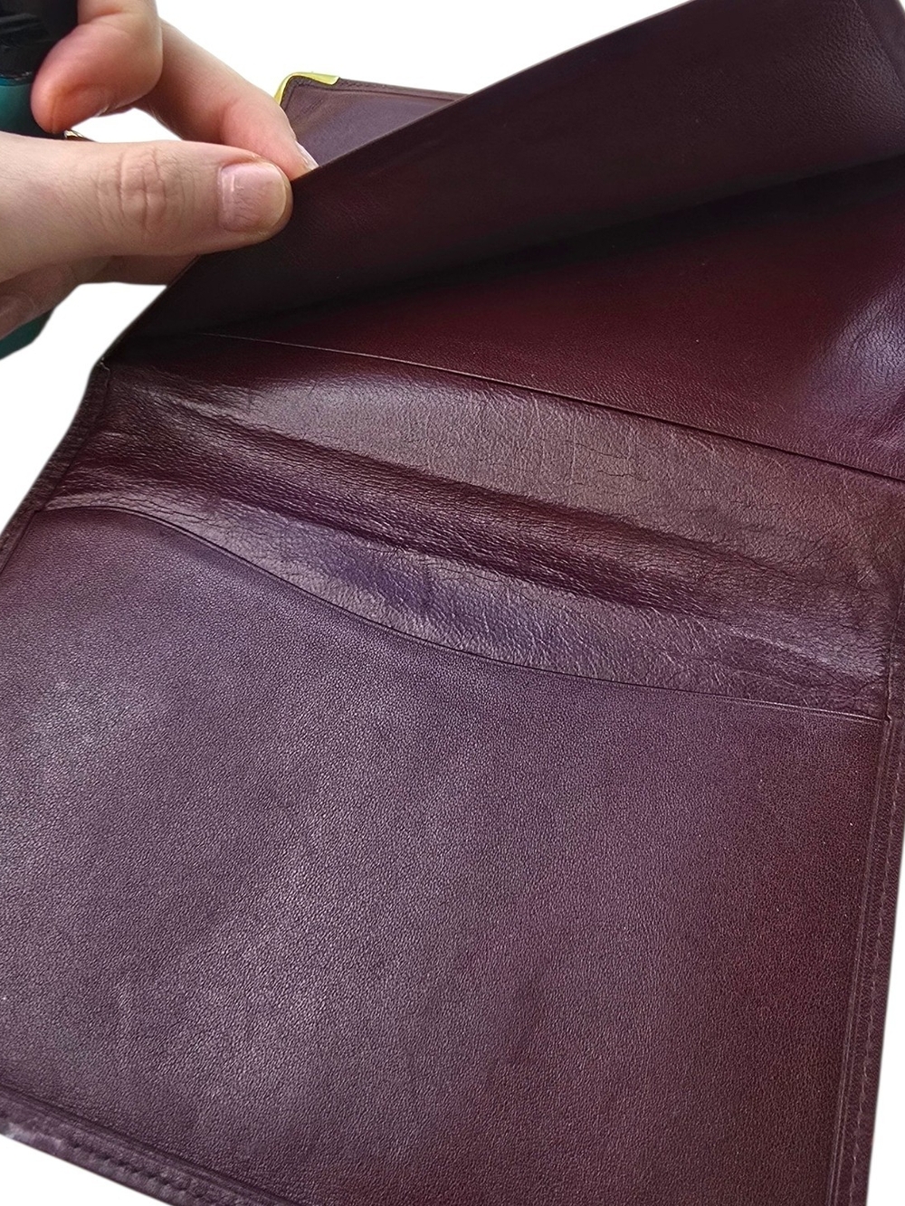 Authentic Vintage Must de Cartier Long Bifold Wallet/Checkbook Cover - Burgundy - Picture 3 of 5
